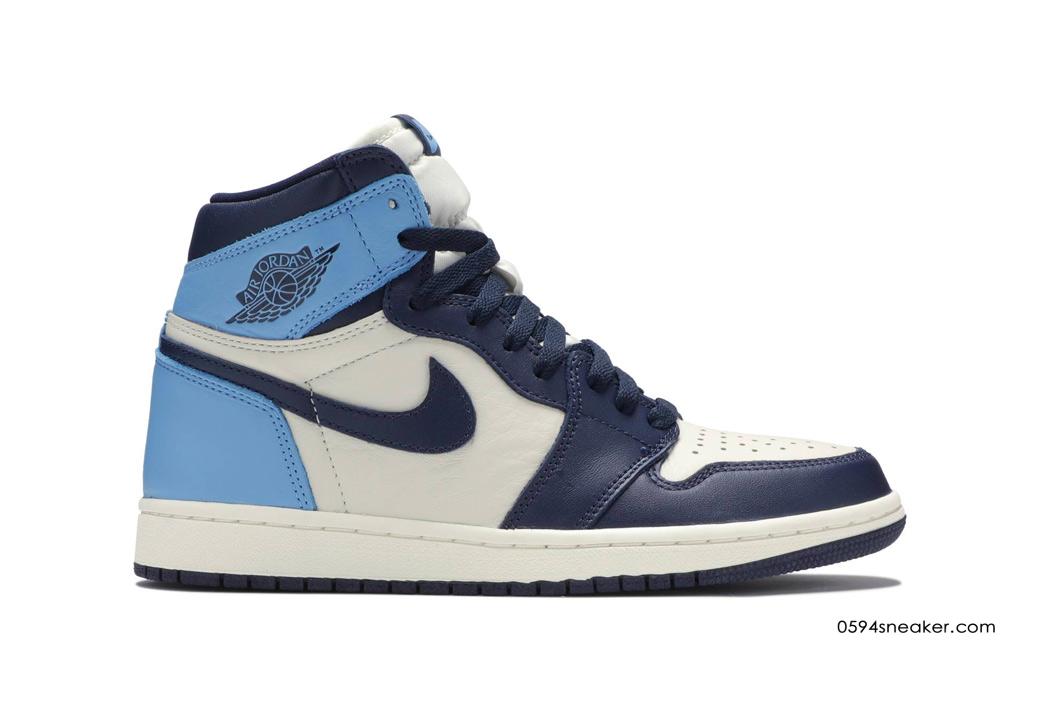 黑蓝脚趾 Air Jordan 1 High OG “Obsidian” 货号：555088-140