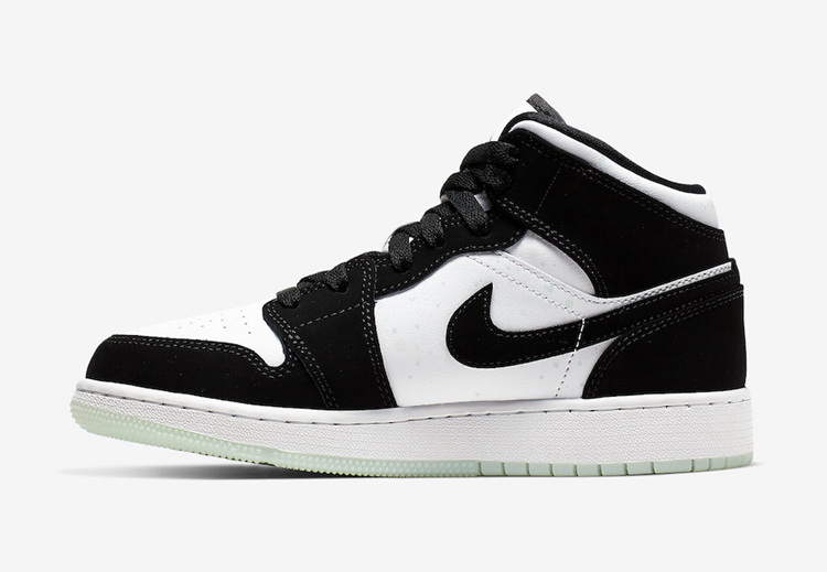 AJ1 夜光熊猫 Air Jordan 1 Mid GS “Panda” 货号：BQ6931-103