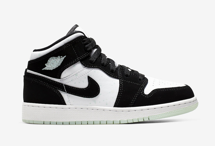 AJ1 夜光熊猫 Air Jordan 1 Mid GS “Panda” 货号：BQ6931-103