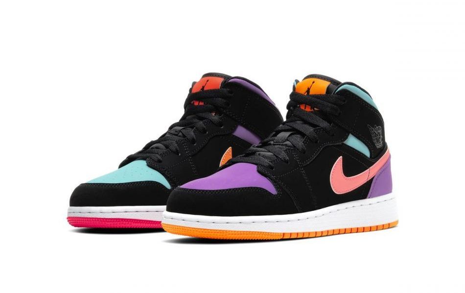 Air Jordan 1 Mid,AJ1,  多彩鸳鸯拼接！全新配色 Air Jordan 1 Mid 首度曝光！