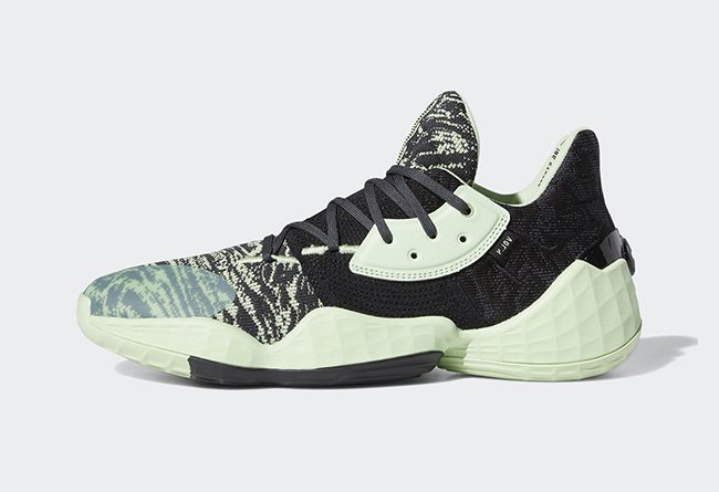 adidas,Harden,Vol.4,  黑薄荷绿迷彩！又一双清新亮眼的 Harden Vol. 4 来了！