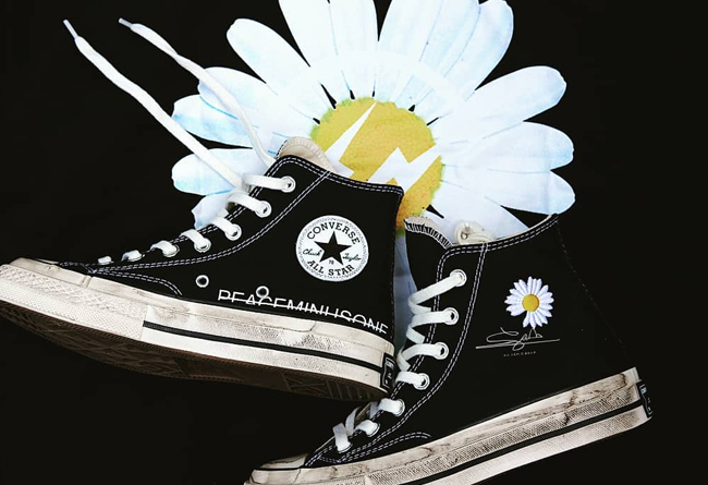 权志龙 PMO 小雏菊联名匡威 PEACEMINUSONE x Converse Chuck 70 货号：163762C