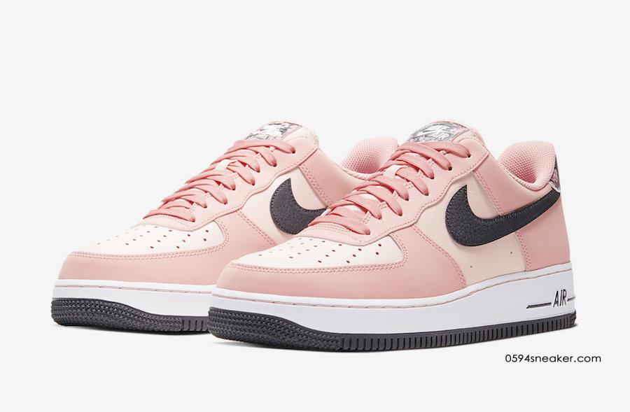 Nike Air Force 1 “Pink Quartz” 樱花粉，货号：CU6649-100
