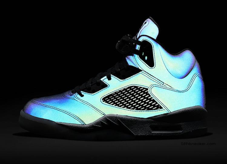 Full Upper 3M Reflective Air Jordan 5 WMNS "Oil Grey" Item No.:CD2722-001