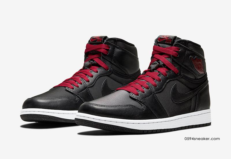 Air Jordan 1 High OG “Black Satin” 黑红丝绸，货号：555088-060