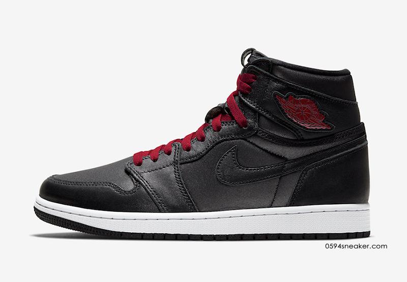 Air Jordan 1 High OG “Black Satin” 黑红丝绸，货号：555088-060