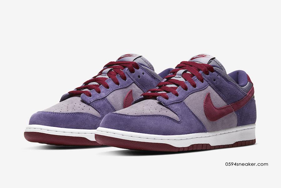 篮球鞋鼻祖 Nike Dunk Low “Plum” 新品紫红配色，货号：CU1726-500