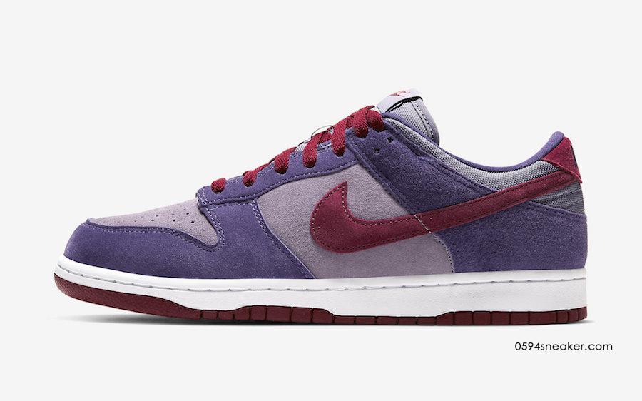 篮球鞋鼻祖 Nike Dunk Low “Plum” 新品紫红配色，货号：CU1726-500