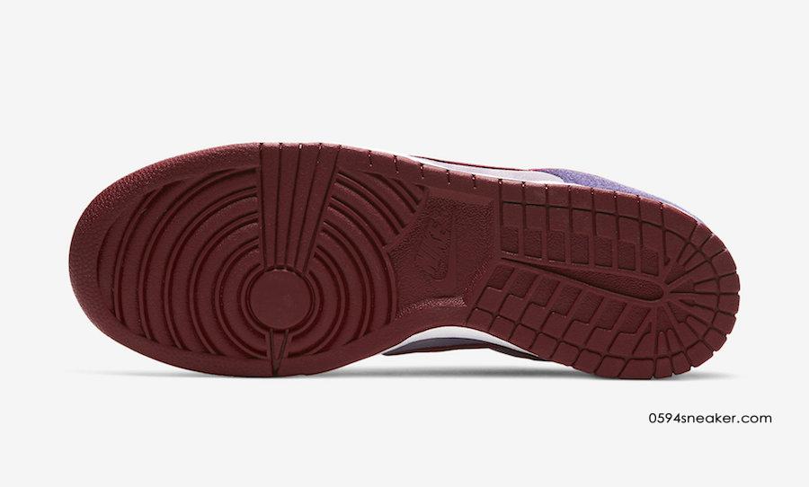 篮球鞋鼻祖 Nike Dunk Low “Plum” 新品紫红配色，货号：CU1726-500