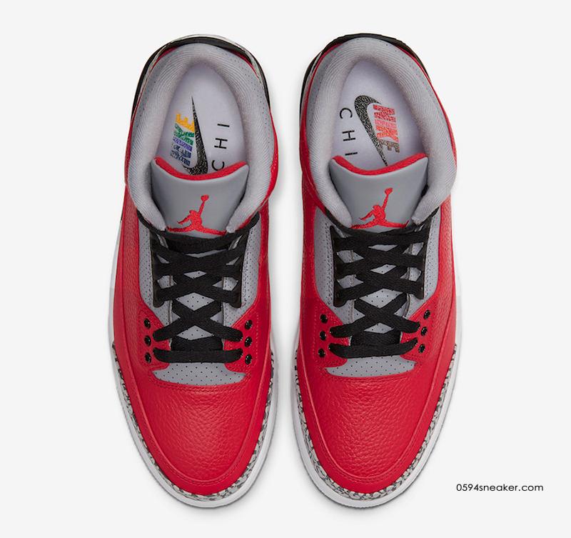 Air Jordan 3 SE “NIKE CHI” 红水泥芝加哥限定版本，货号：CU2277-600