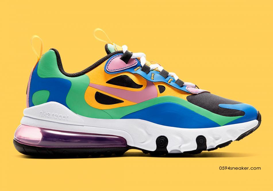 Nike Air Max 270 React GS 货号：CU4668-001