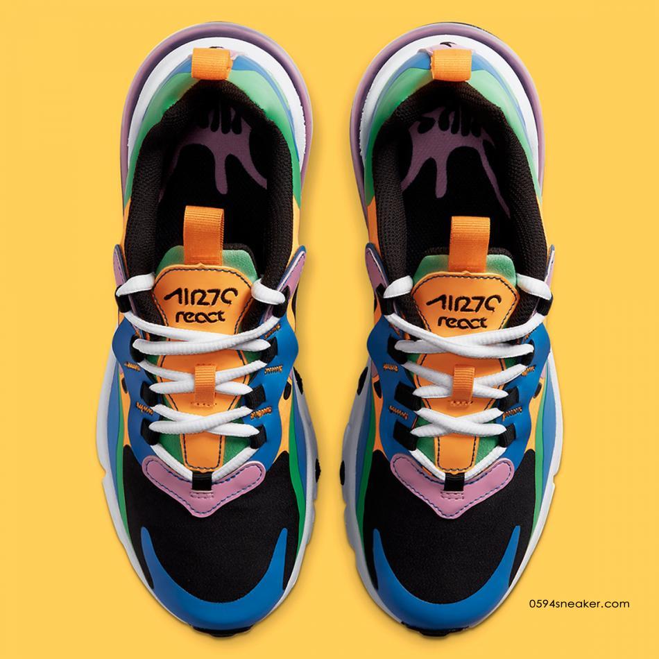 Nike Air Max 270 React GS 货号：CU4668-001