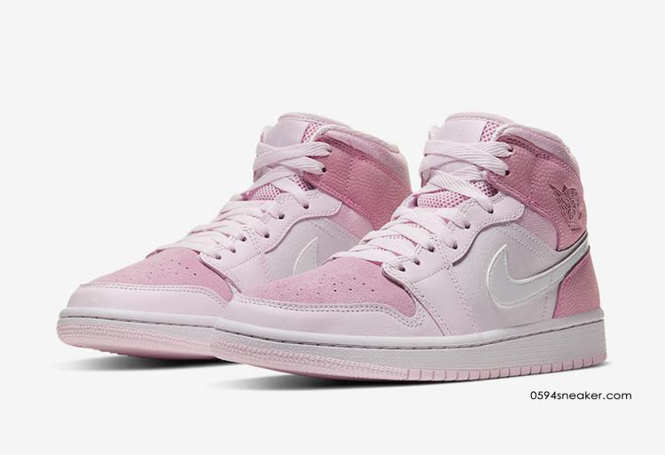 Air Jordan 1 Mid WMNS “Digital Pink” 货号：CW5379-600