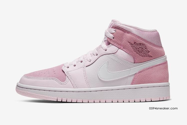 Air Jordan 1 Mid WMNS “Digital Pink” 货号：CW5379-600