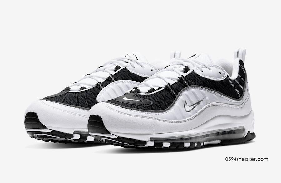 熊猫配色 98 气垫 Nike Air Max 98 货号：CJ0592-100