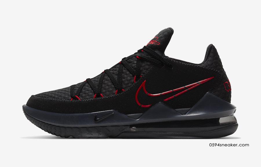 黑红詹姆斯 Nike LeBron 17 Low 货号：CD5007-001