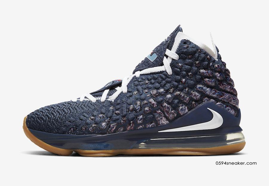 Nike LeBron 17 “College Navy” 货号：CD5056-400