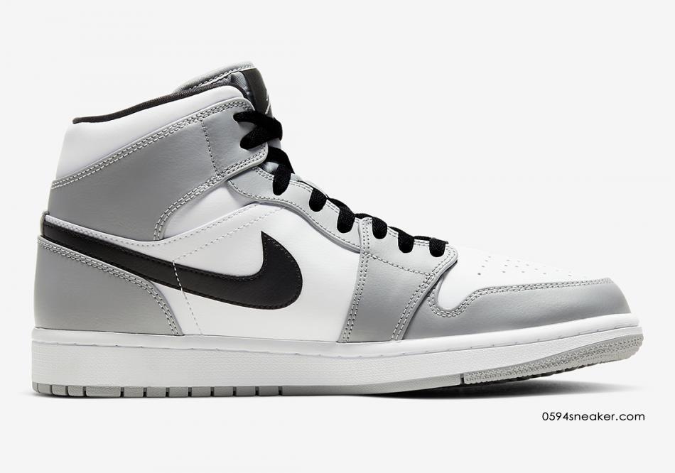 Air Jordan 1 Mid “Light Smoke Grey” 货号：554724-092