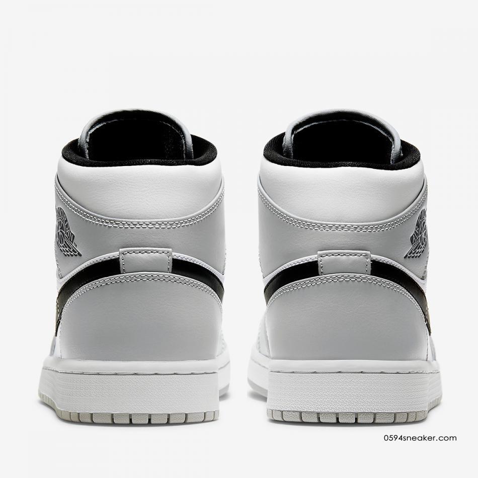 Air Jordan 1 Mid “Light Smoke Grey” 货号：554724-092