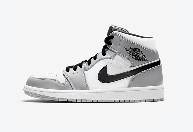 Air Jordan 1 Mid “Light Smoke Grey” 货号：554724-092