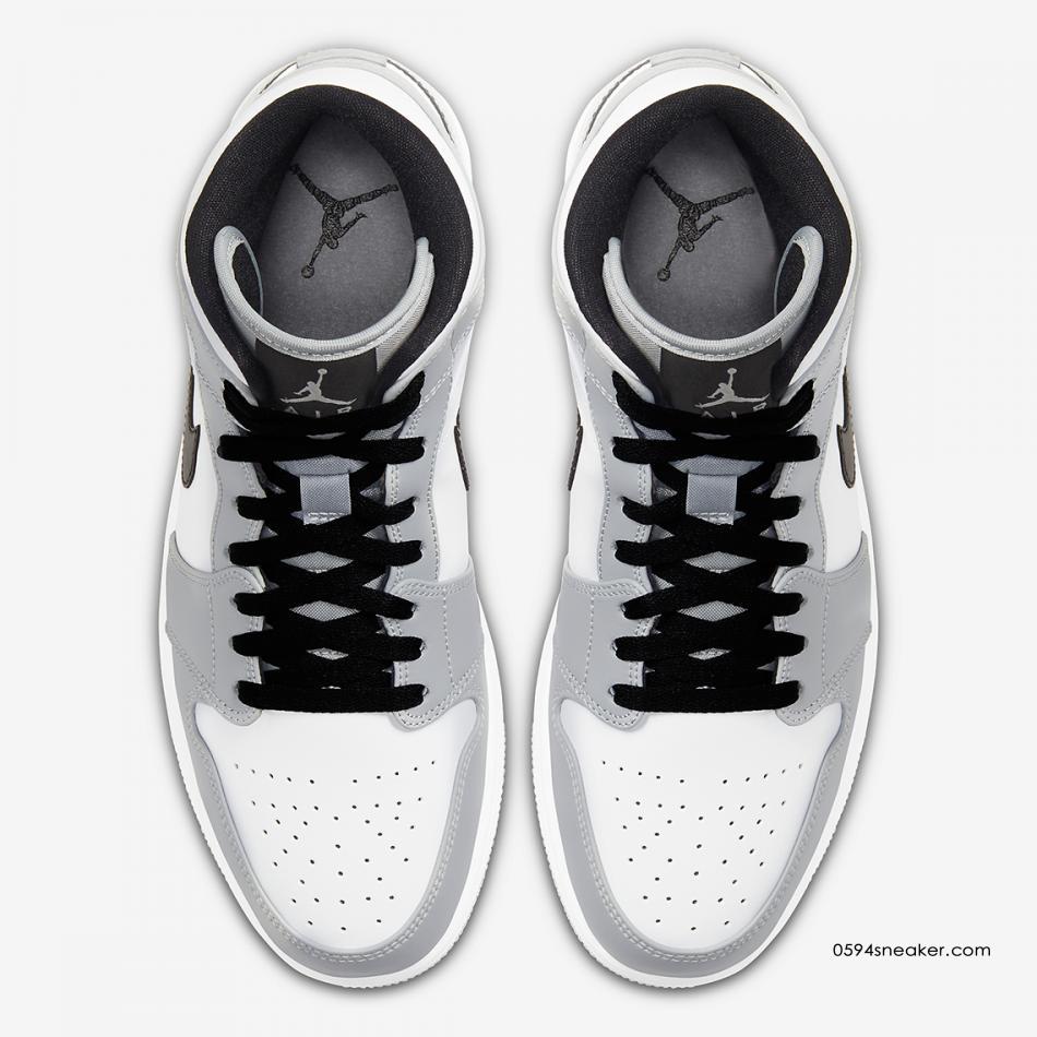 Air Jordan 1 Mid “Light Smoke Grey” 货号：554724-092