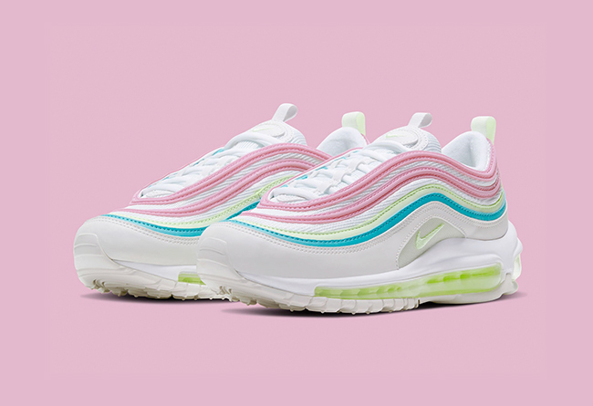 Nike Air Max 97 货号：CW7017-100 又一款女神复活节彩蛋配色