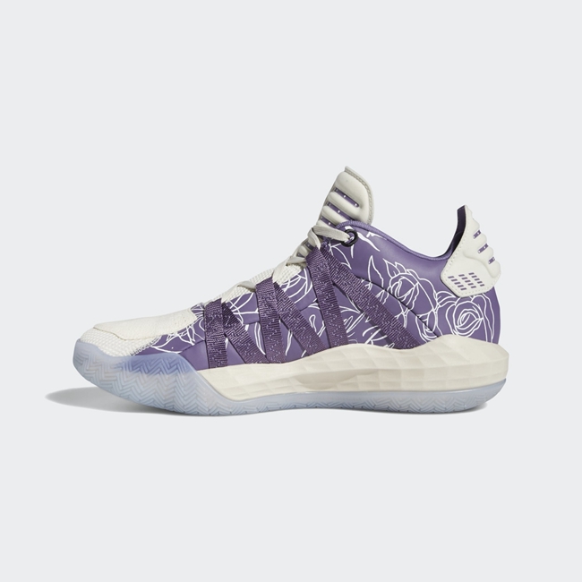 利拉德六代 adidas Dame 6 “Weber State” 货号：FU9448 紫色玫瑰特别配色