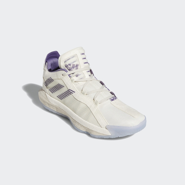 利拉德六代 adidas Dame 6 “Weber State” 货号：FU9448 紫色玫瑰特别配色