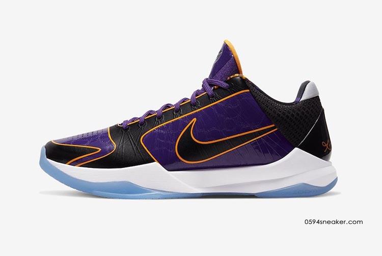 科比五代湖人配色 Nike Kobe 5 Protro “Lakers” 货号：CD4991-500