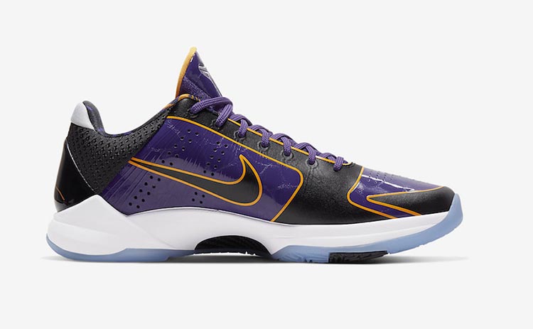 科比五代湖人配色 Nike Kobe 5 Protro “Lakers” 货号：CD4991-500