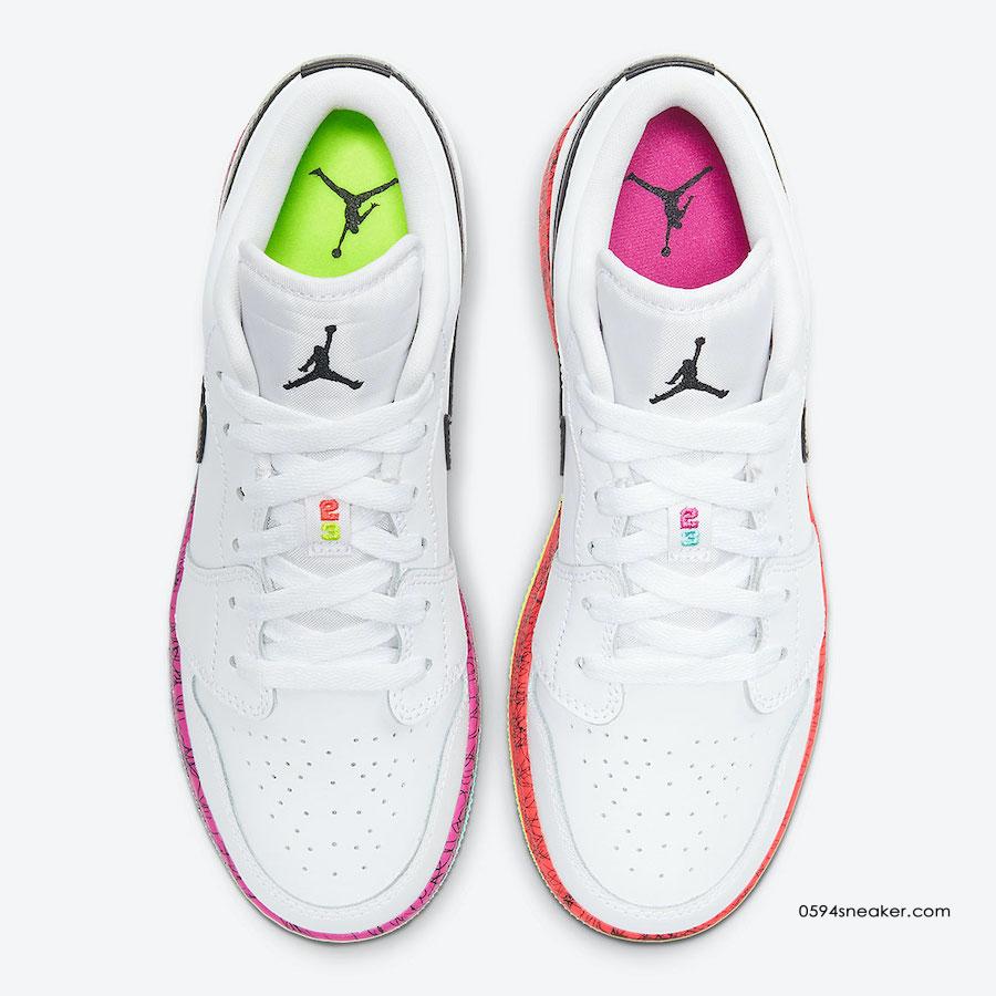 Air Jordan 1 Low GS Item No.: CV9548-100 Mandarin duck soles