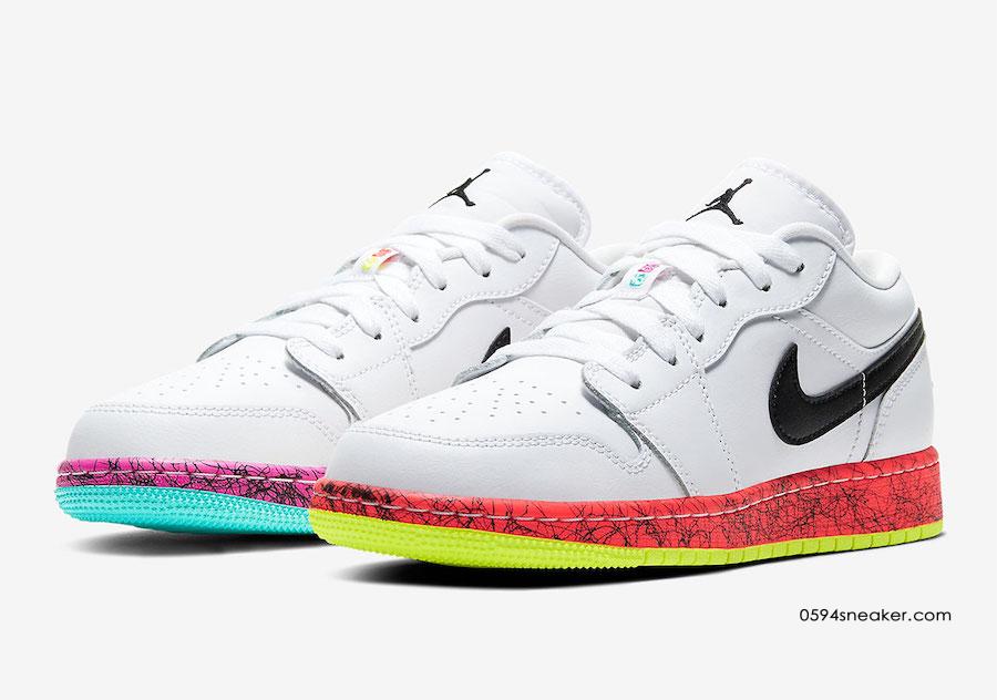 Air Jordan 1 Low GS Item No.: CV9548-100 Mandarin duck soles