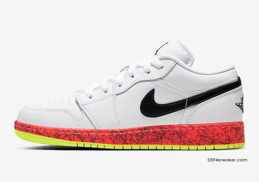 Air Jordan 1 Low GS Item No.: CV9548-100 Mandarin duck soles
