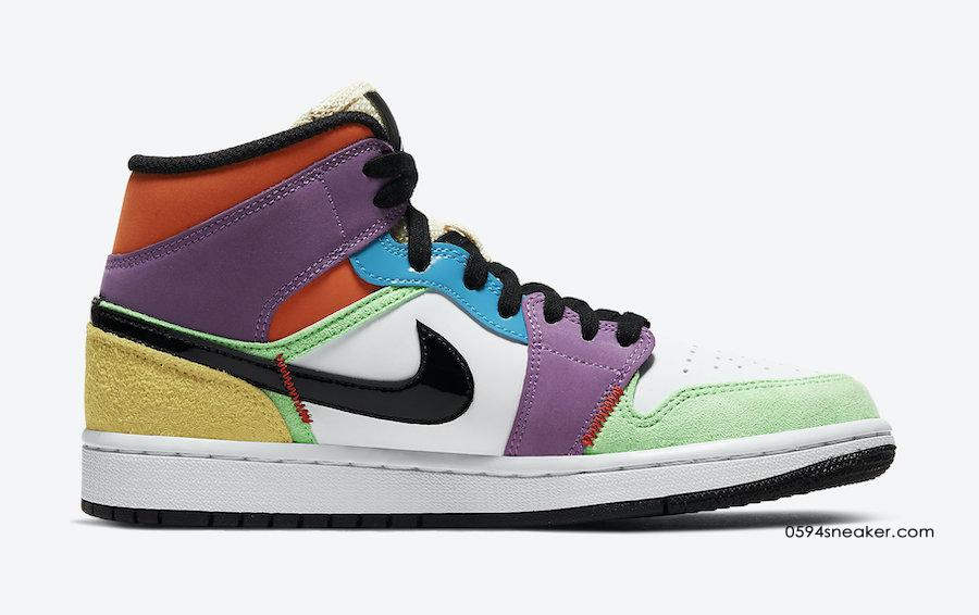 Air Jordan 1 Mid "Multicolor" Item No.: CW1140-100