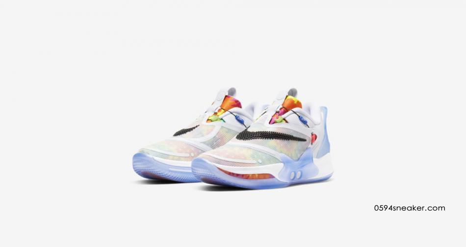 耐克自动系带篮球鞋 Nike Adapt BB 2.0 “Tie Dye” 货号：BQ5397-100