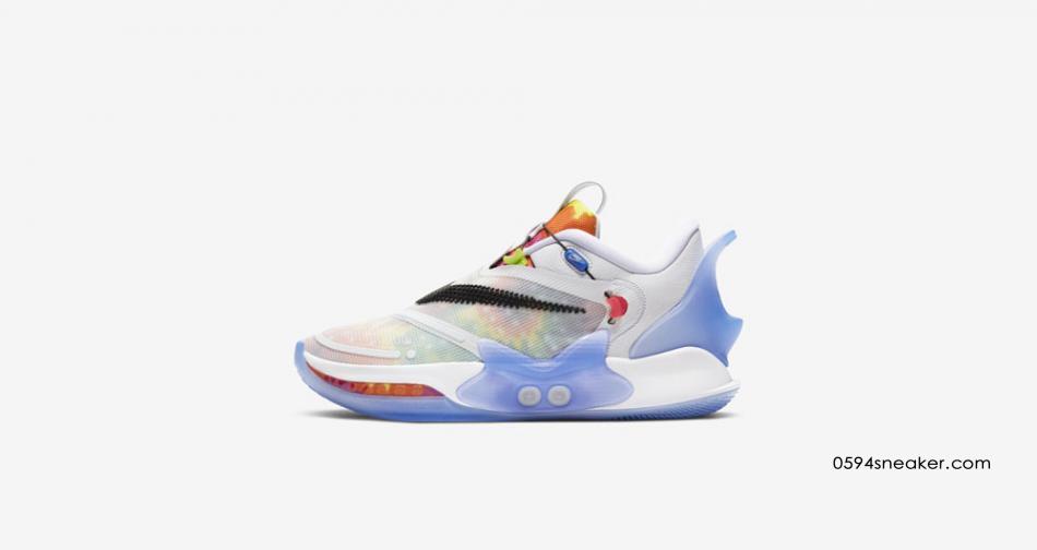 耐克自动系带篮球鞋 Nike Adapt BB 2.0 “Tie Dye” 货号：BQ5397-100