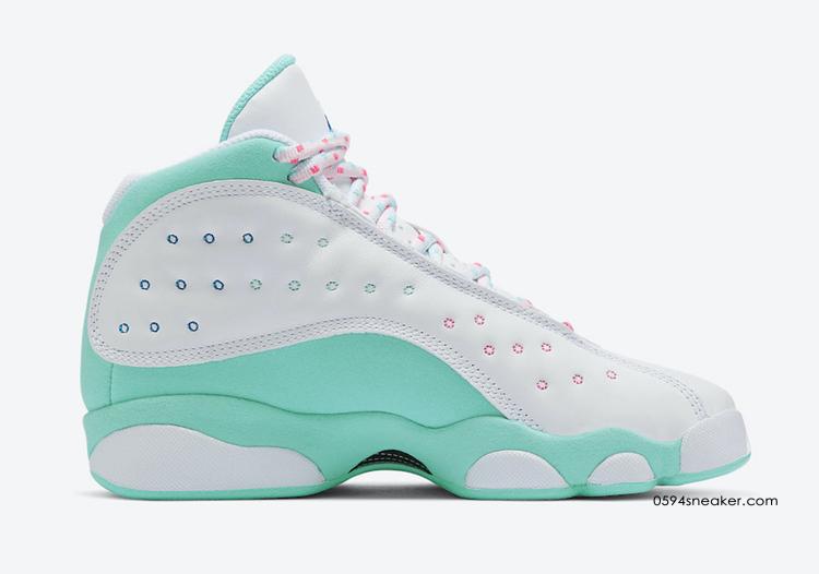 Air Jordan 13 GS “Aurora Green” 货号：439358-100 