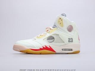 OFF-WHITE X Air Jordan 5 OW 乔5联名球鞋，货号：CT8480-002