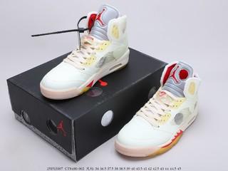 OFF-WHITE X Air Jordan 5 OW 乔5联名球鞋，货号：CT8480-002