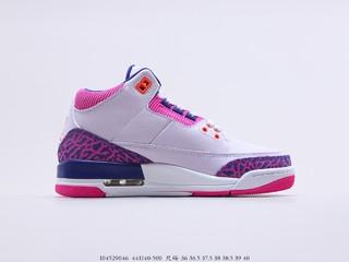 Air Jordan Brand 3 GS 乔丹三代爆裂粉，货号：441140-500