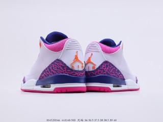 Air Jordan Brand 3 GS 乔丹三代爆裂粉，货号：441140-500