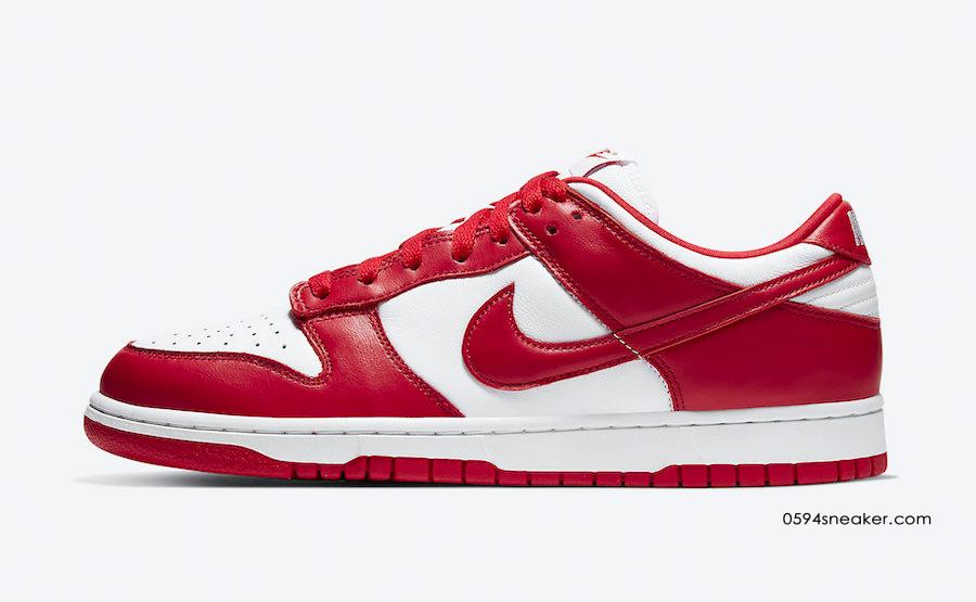 Nike Dunk Low SP “University Red” 货号：CU1727-100