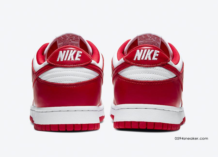 Nike Dunk Low SP “University Red” 货号：CU1727-100