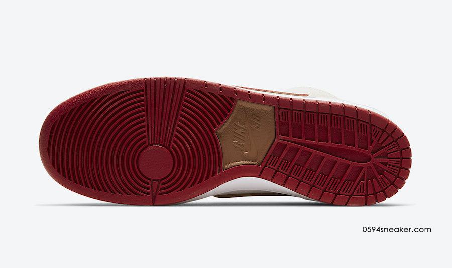 Nike SB Dunk High "Team Crimson" Item No.: CV9499-100