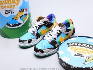 Ben & Jerry's x SB Dunk Low 牛奶‮淇冰‬淋，货号：CU3244-100