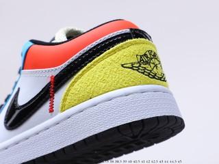 Air Jordan 1 Low 乔丹一代低帮彩色拼接主题，货号：CZ3572 104