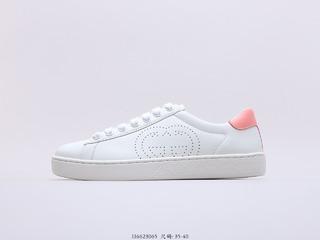 古驰/GUCCI Ace Embroidered Low-Top 拼色刺绣小白鞋