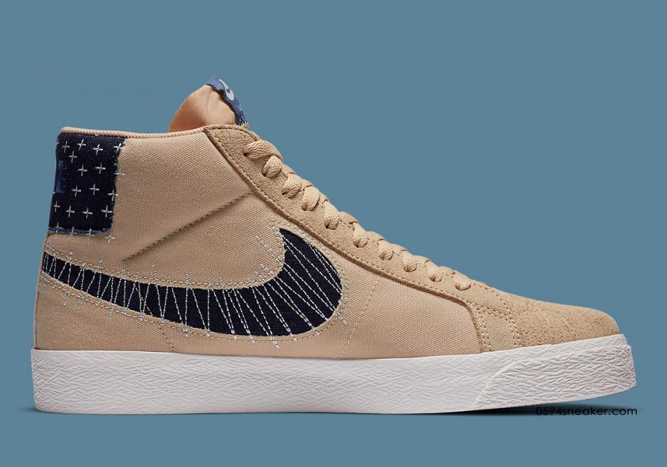 Nike SB Blazer Mid “Sashiko” 货号：CT0715-200