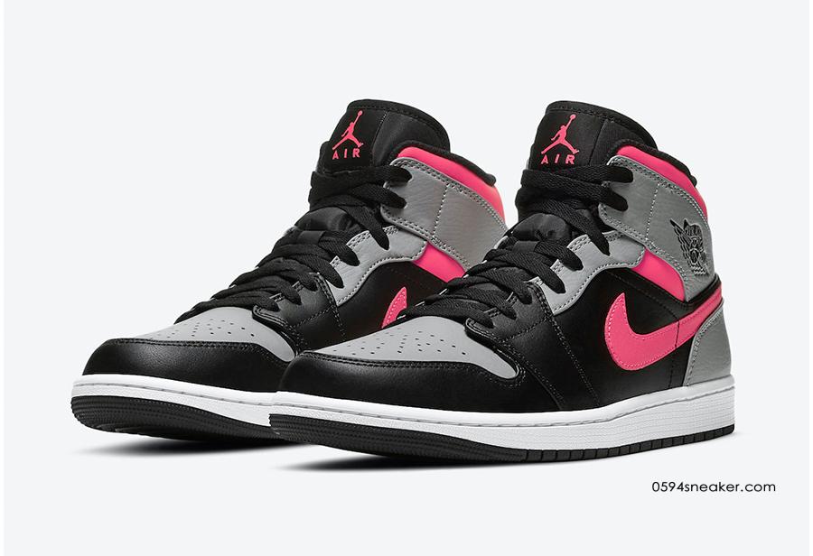 Air Jordan 1 Mid “Pink Shadow” 货号：554724-059