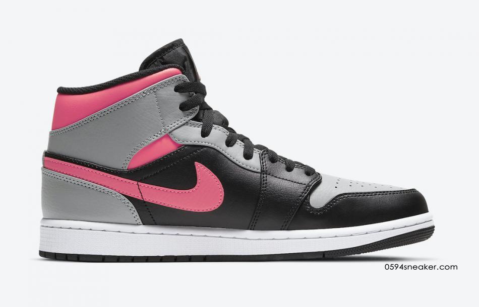 Air Jordan 1 Mid “Pink Shadow” 货号：554724-059
